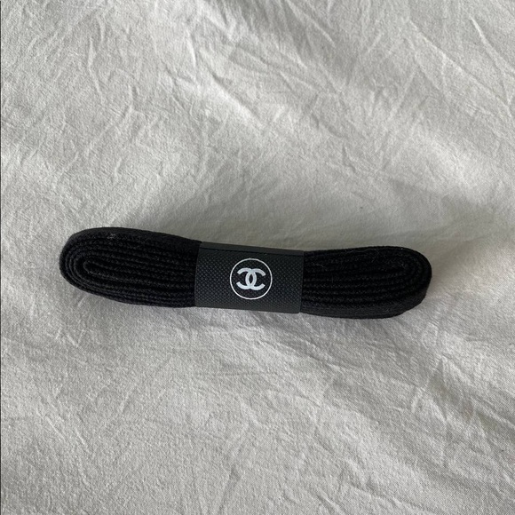 CHANEL Accessories New Chanel Black Sneakers Shoe Laces One Pair 0